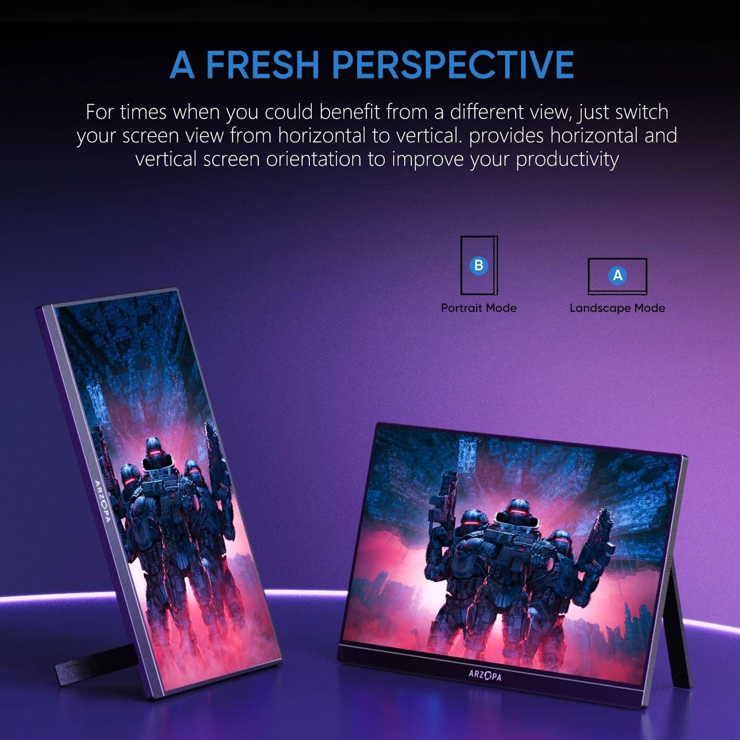 161 Inch 144Hz Portable Gaming Monitor With USB C And HDMI For Laptop And Console 4
