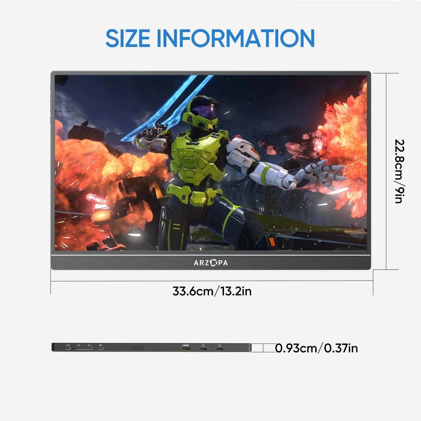 161 Inch 144Hz Portable Gaming Monitor With USB C And HDMI For Laptop And Console 6