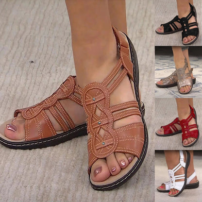 WomenS Ladies Fashion Casual Floral Sandals Wedges Shoes Outdoor Slippers Flat Outdoor Casual Women 1