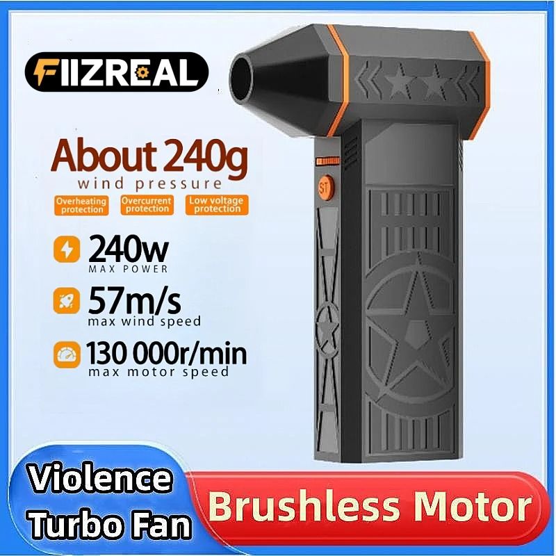 High Speed Portable Camping Fan with 8000mAh Battery and Vacuum Kit Option