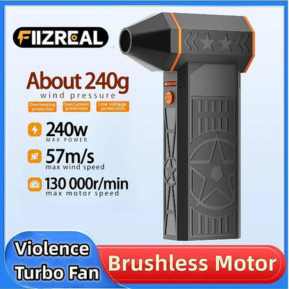 High Speed Portable Camping Fan with 8000mAh Battery and Vacuum Kit Option