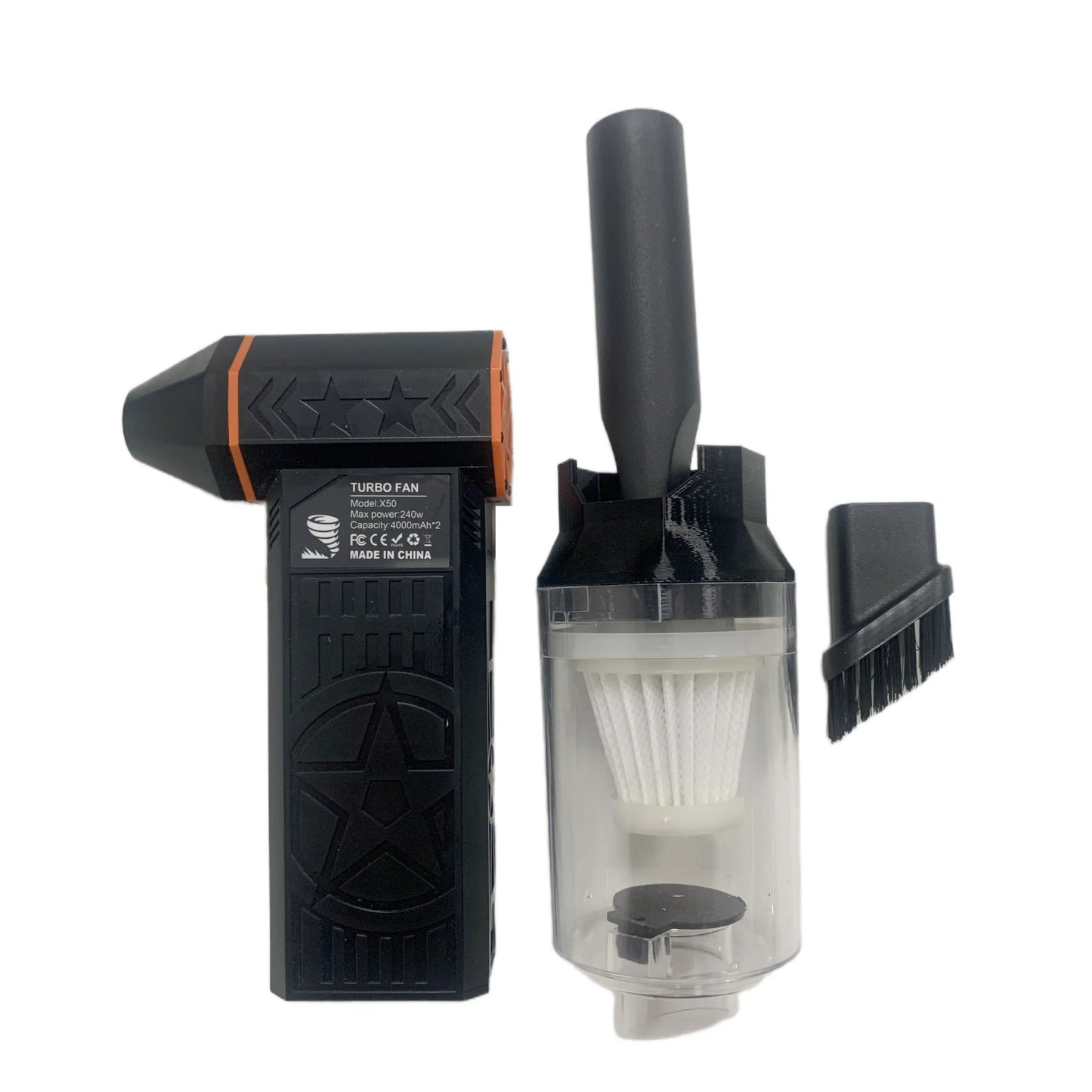High Speed Portable Camping Fan With 8000mAh Battery And Vacuum Kit Option 8