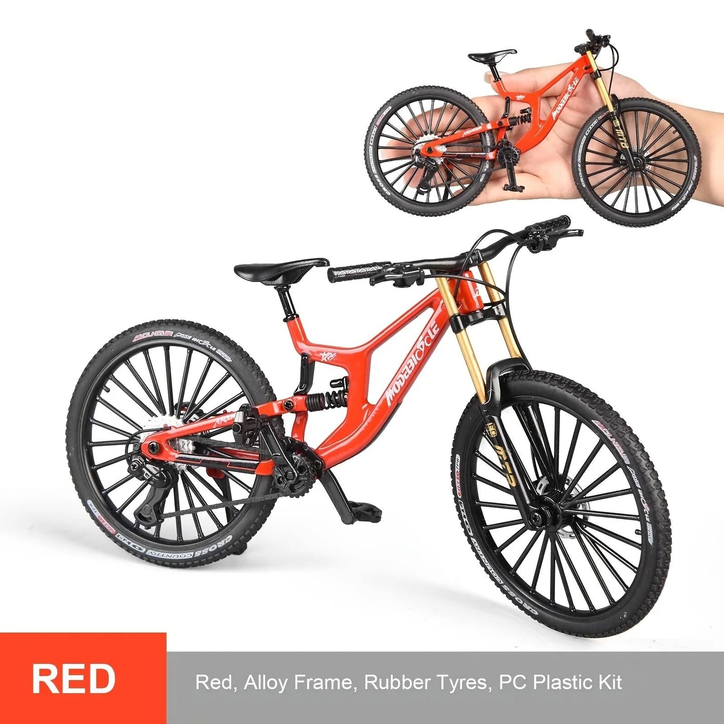1 To 6 Scale Alloy Mountain Bike Model With Realistic Suspension For Desk Display 7