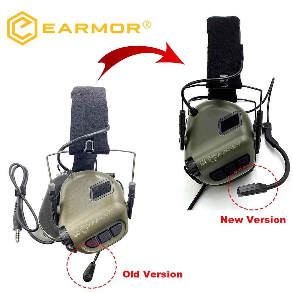 Tactical Noise Reduction Headset With Helmet Rail And PTT Adapter For Shooting 1