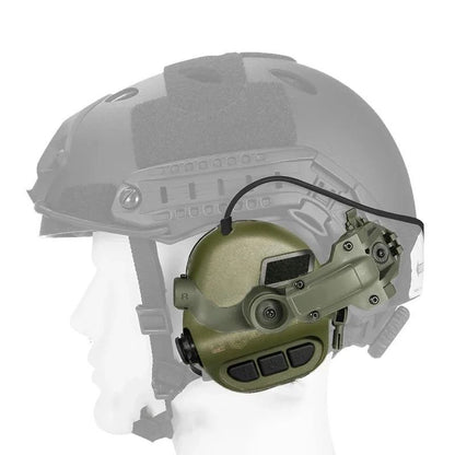 Tactical Noise Reduction Headset With Helmet Rail And PTT Adapter For Shooting 3