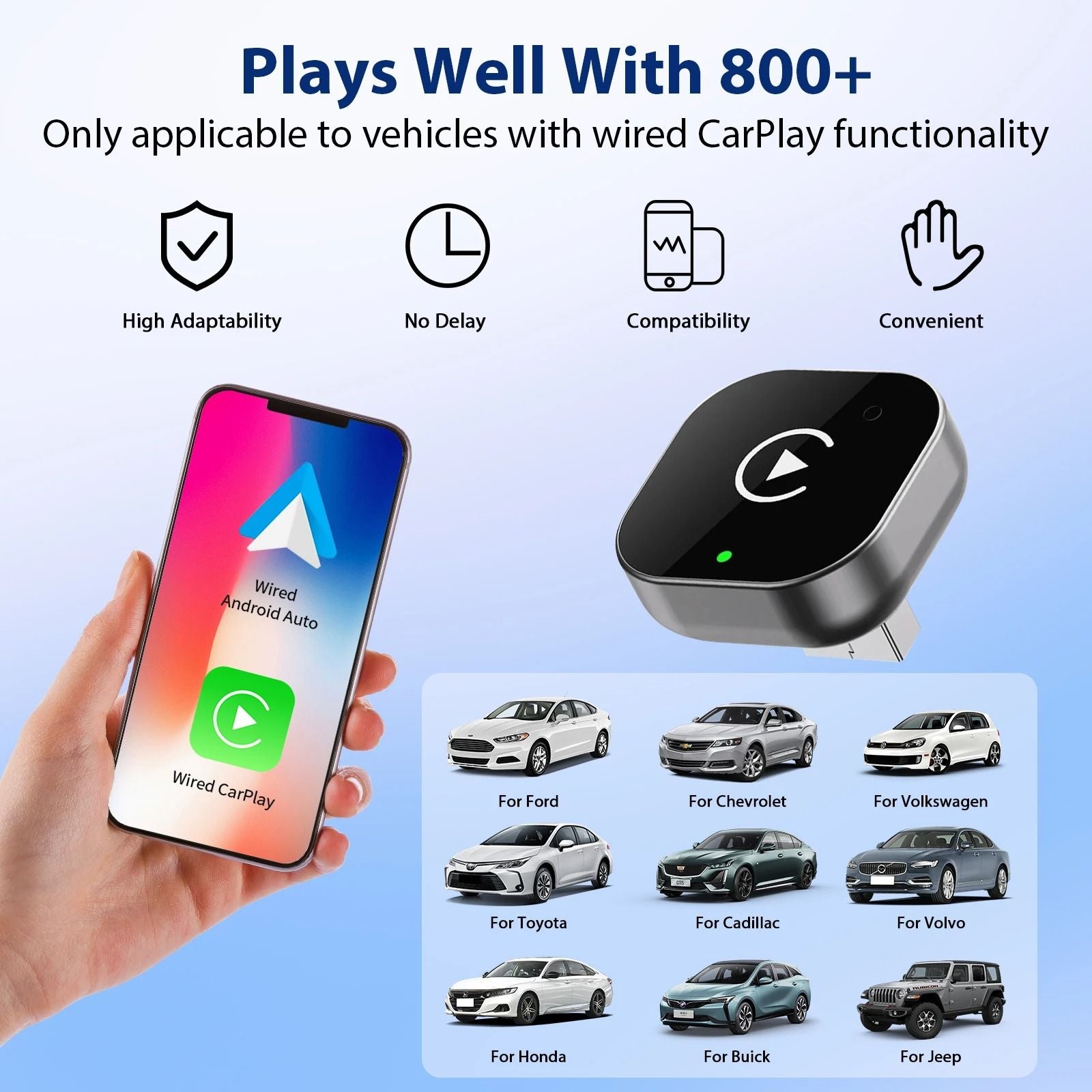 2 In 1 Wireless CarPlay Adapter For IPhone With Plug And Play Conversion 3