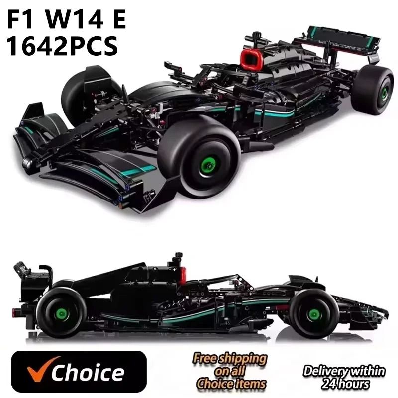 F1 Speed Race Car Building Blocks Kit for Adults with 455 to 1642 Pieces