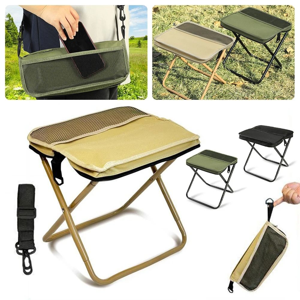 Portable Foldable Backpack Stool with Carry Bag for Travel and Outdoor Use