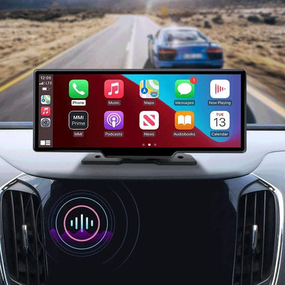 1026 Inch 4K Dash Cam Mirror With Wireless CarPlay Android Auto GPS Rearview And Multimedia Playbac 5