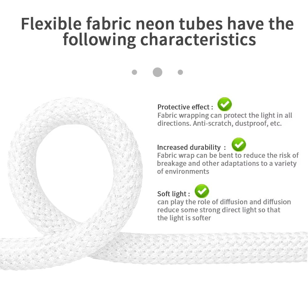 Smart 360 RGBIC Neon LED Strip Light  Flexible Waterproof Reticulate Lighting For Creative Indoor   4