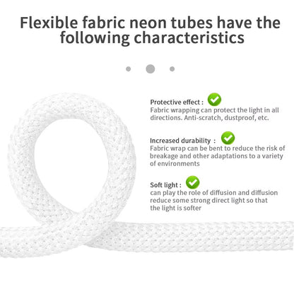 Smart 360 RGBIC Neon LED Strip Light  Flexible Waterproof Reticulate Lighting For Creative Indoor   4