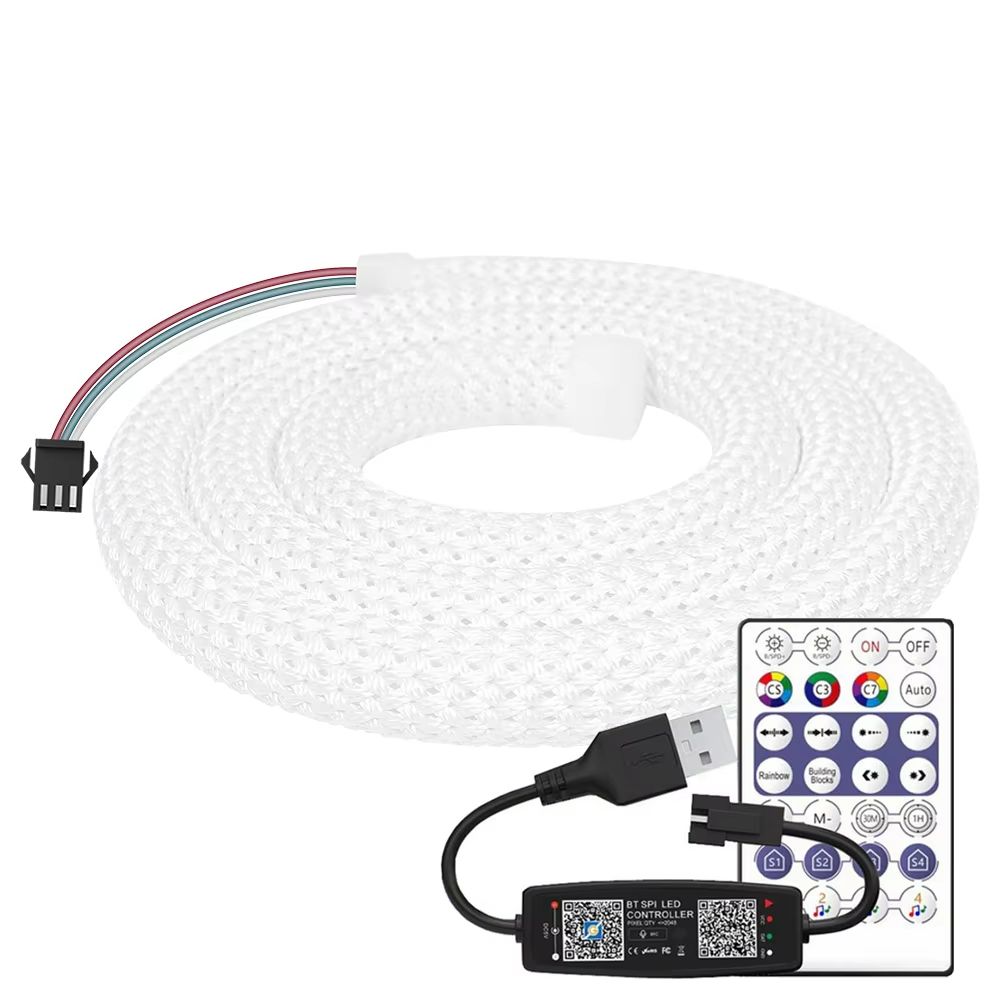 Smart 360 RGBIC Neon LED Strip Light  Flexible Waterproof Reticulate Lighting For Creative Indoor   7