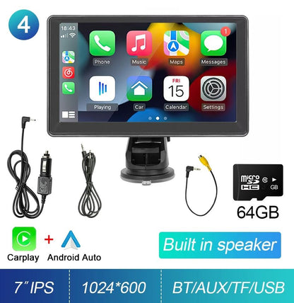 7 Inch Portable CarPlay Android Auto Touch Screen Car Radio With GPS Navigation And Rear View Camer 9