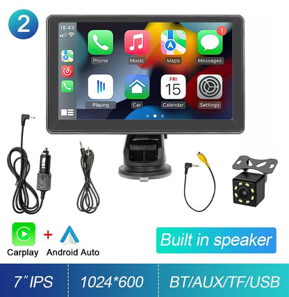 7 Inch Portable CarPlay Android Auto Touch Screen Car Radio With GPS Navigation And Rear View Camer 7