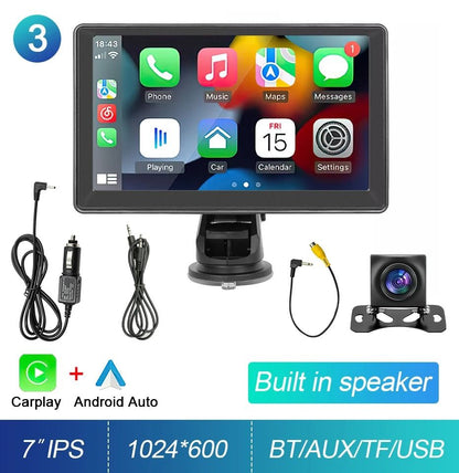 7 Inch Portable CarPlay Android Auto Touch Screen Car Radio With GPS Navigation And Rear View Camer 8