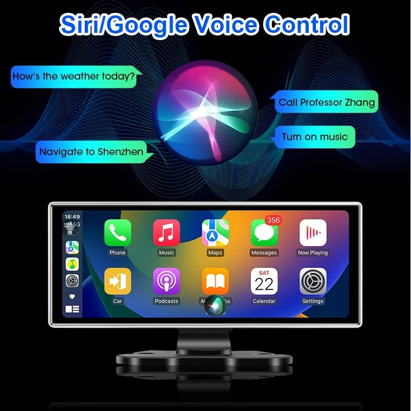 10 And 1126 Inch Dash Cam With 4K DVR Wireless CarPlay Android Auto GPS Navigation Dual Lens 4