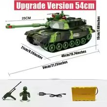 Elite Combat RC Military Tank  Realistic 55cm Remote Control RC Tank With Simulation Shooting And A 10