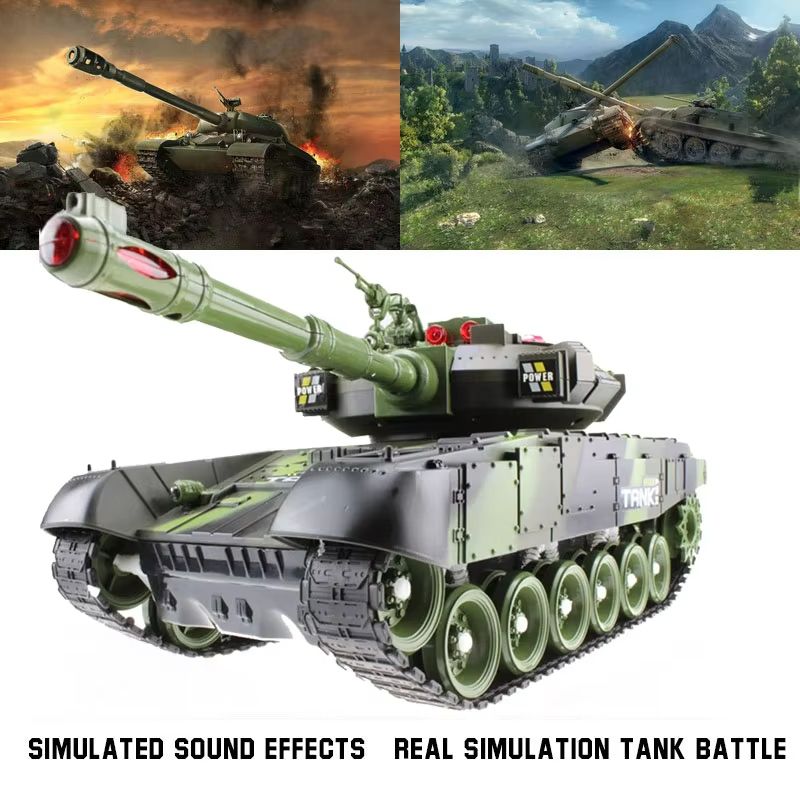 Elite Combat RC Military Tank  Realistic 55cm Remote Control RC Tank With Simulation Shooting And A 4