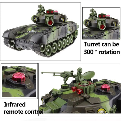Elite Combat RC Military Tank  Realistic 55cm Remote Control RC Tank With Simulation Shooting And A 5