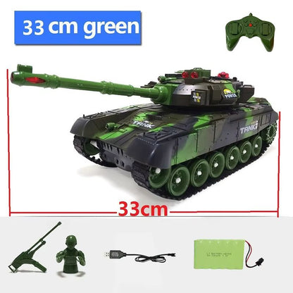 Elite Combat RC Military Tank  Realistic 55cm Remote Control RC Tank With Simulation Shooting And A 6