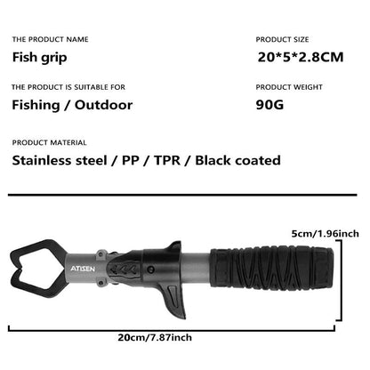 Stainless Steel Fishing Lip Gripper Professional Fish Grabber Tool 2