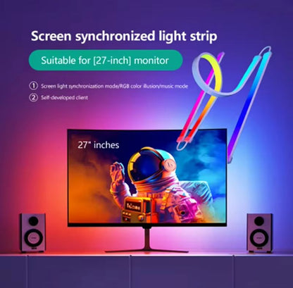 Skydimo 24 Inch Smart Ambient Monitor Backlight  RGBIC Screen Sync LED Strip With Music Sync LED Ba 8
