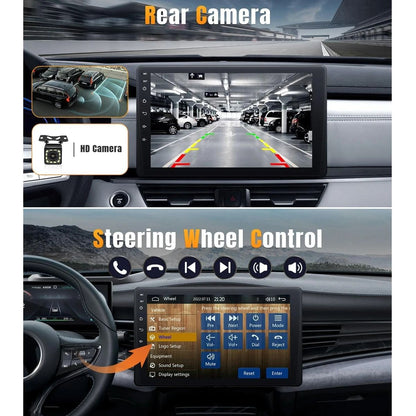 9 Inch Single Din Car Stereo HD Touch Screen With Carplay Android Auto Bluetooth Backup Camera And  4