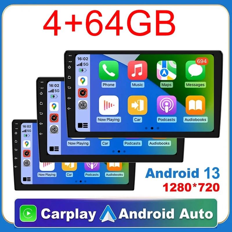 7 9 10 Inch Universal Android 13 2 Din Car Stereo with Carplay Android Auto Bluetooth GPS Navigation