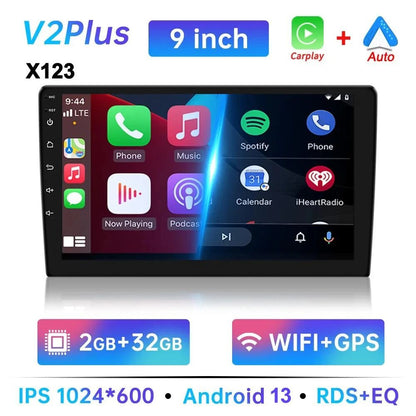 7 9 10 Inch Universal Android 13 2 Din Car Stereo With Carplay Android Auto Bluetooth GPS Navigatio 9