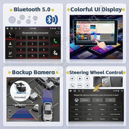 7 9 10 Inch Universal Android 13 2 Din Car Stereo With Carplay Android Auto Bluetooth GPS Navigatio 4