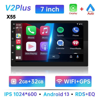 7 9 10 Inch Universal Android 13 2 Din Car Stereo With Carplay Android Auto Bluetooth GPS Navigatio 7