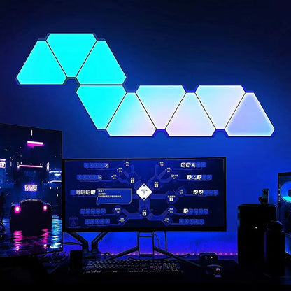MagioTriangle Smart RGB LED Wall Lamp With WiFi RGB Control  Mood Sync 1
