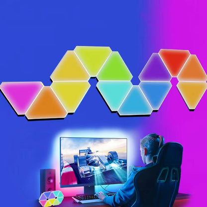 MagioTriangle Smart RGB LED Wall Lamp With WiFi RGB Control  Mood Sync 2