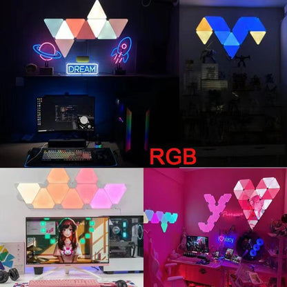 MagioTriangle Smart RGB LED Wall Lamp With WiFi RGB Control  Mood Sync 4