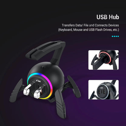 FlexHub RGB Gaming Mouse Bungee Hub With 3Port USB  Cable Clip 2