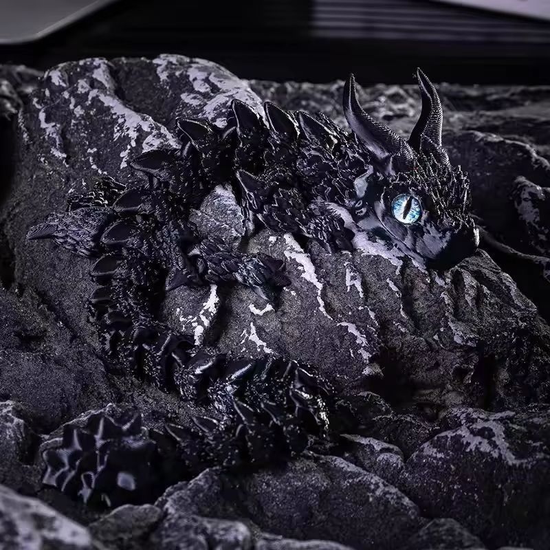 Movable 3D Printed Dragon Toy  Articulated Fidget  Desk Ornament For Stress Relief  Gifting 11