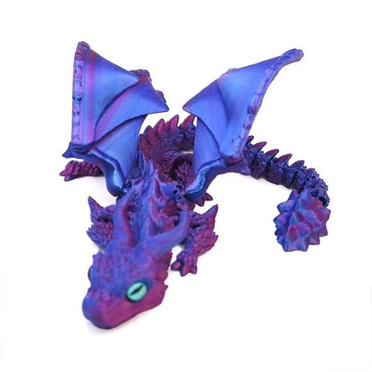 Movable 3D Printed Dragon Toy  Articulated Fidget  Desk Ornament For Stress Relief  Gifting 12