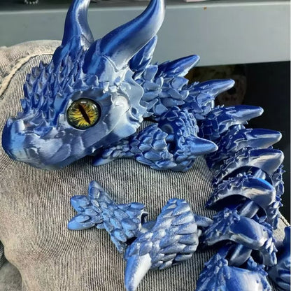 Movable 3D Printed Dragon Toy  Articulated Fidget  Desk Ornament For Stress Relief  Gifting 1