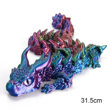 Movable 3D Printed Dragon Toy  Articulated Fidget  Desk Ornament For Stress Relief  Gifting 2