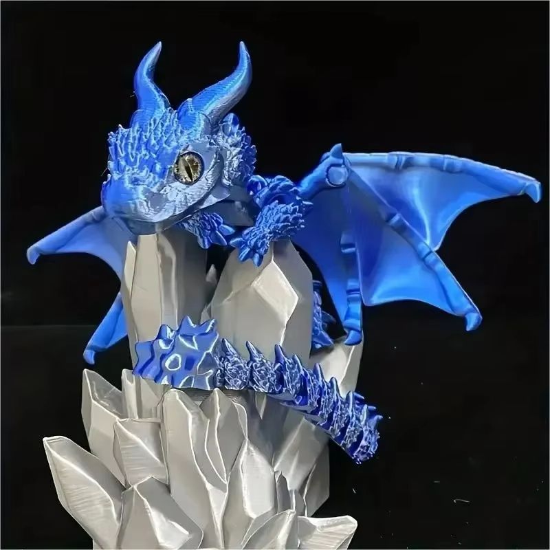 Movable 3D Printed Dragon Toy  Articulated Fidget  Desk Ornament For Stress Relief  Gifting 5