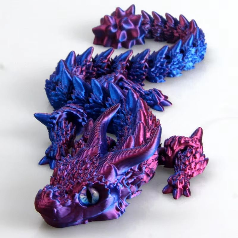 Movable 3D Printed Dragon Toy  Articulated Fidget  Desk Ornament For Stress Relief  Gifting 7