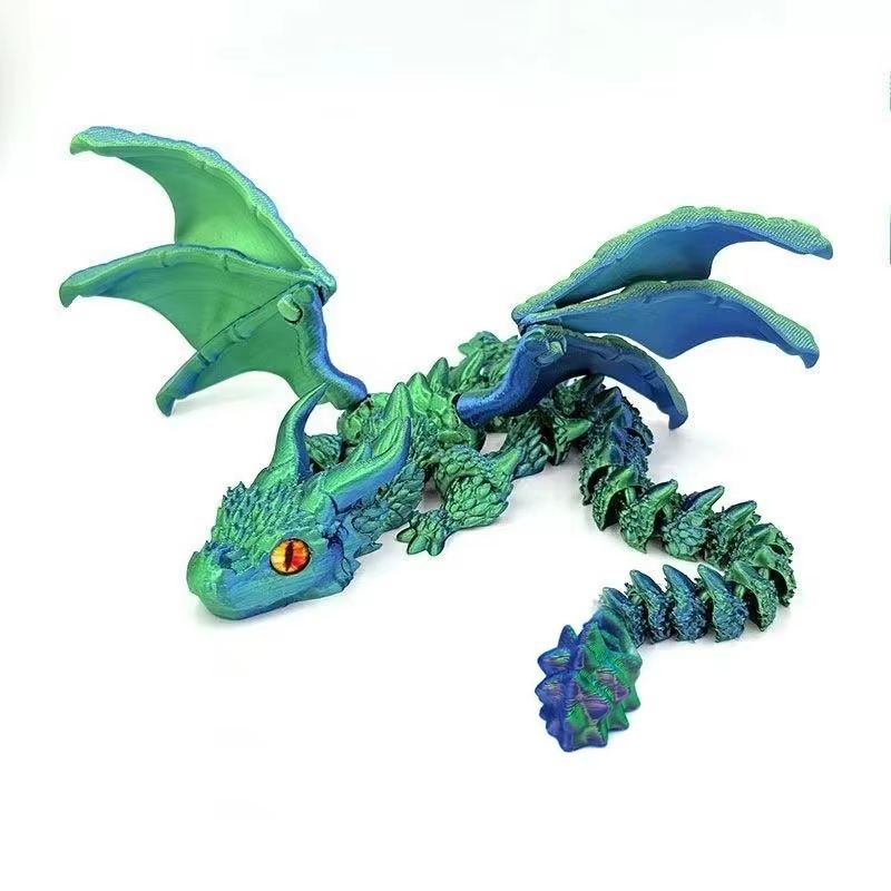 Movable 3D Printed Dragon Toy  Articulated Fidget  Desk Ornament For Stress Relief  Gifting 15