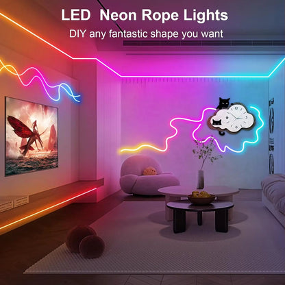 Bluetooth RGB LED Strip Light  Waterproof Music Sync Lighting With Remote  DIY Effects 3