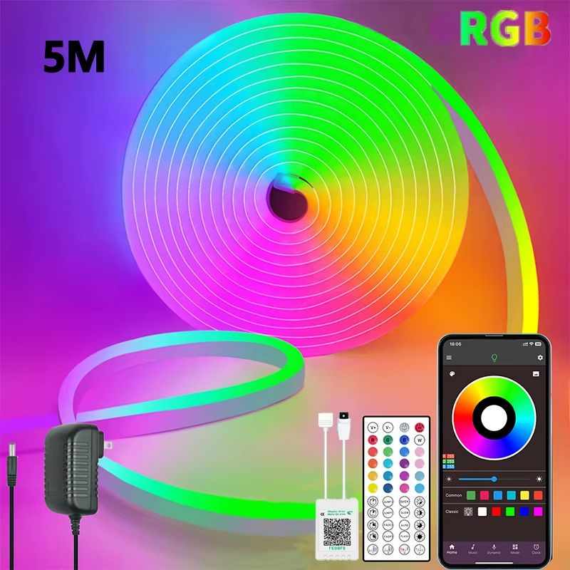 Bluetooth RGB LED Strip Light  Waterproof Music Sync Lighting With Remote  DIY Effects 6