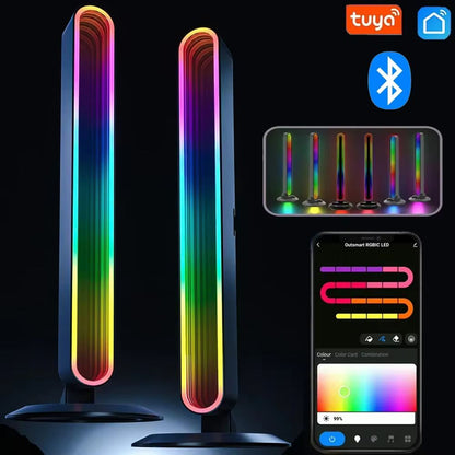 SmartMirror RGB Light Bar – Tuya Bluetooth Music Sync LED Ambient Light