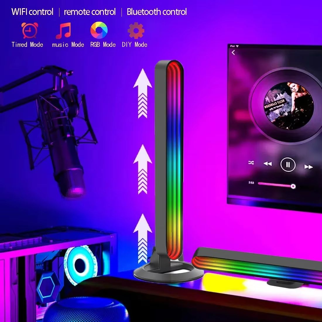 SmartMirror RGB Light Bar  Tuya Bluetooth Music Sync LED Ambient Light 1