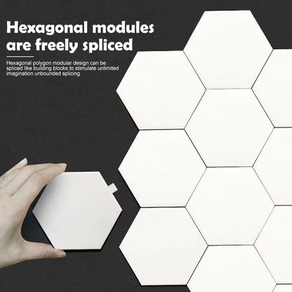 QuantumGlow Modular Hexagon LED Smart Wall Light Panels  DIY RGB Ambient Game Room Lighting 5
