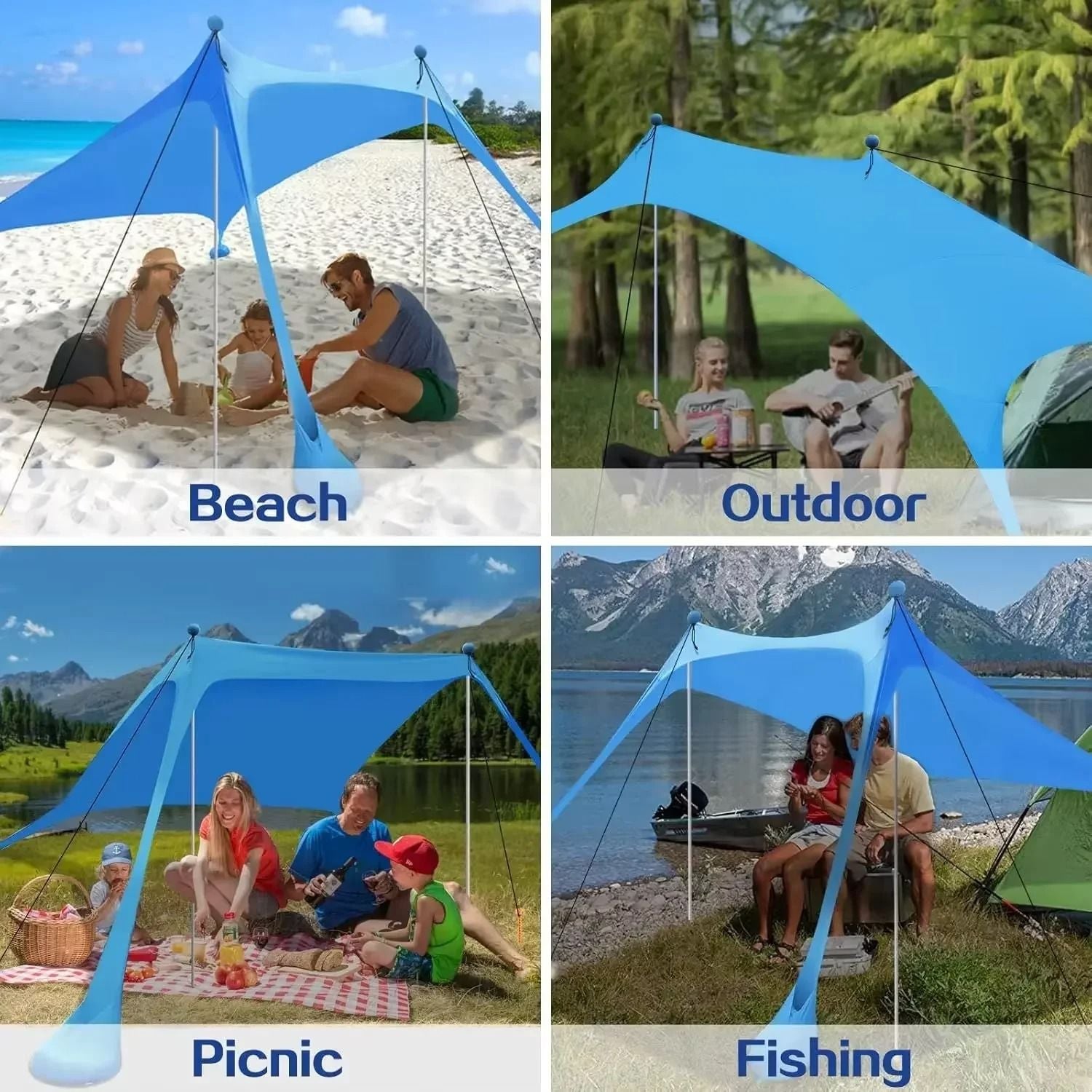 Pop Up Windproof Ultralight Beach Canopy Tent For Camping Fishing And Outdoor Shade 5