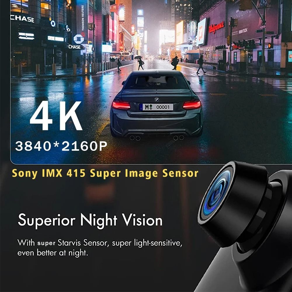 10 Inch Dash Cam 4K Car DVR With Carplay Android Auto GPS 5G WiFi AUX Streaming Rear View Mirror Re 2