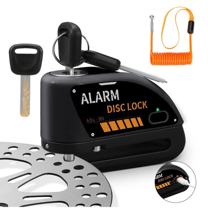 Anchtek Motorcycle Disc Lock Alarm USB Rechargeable 120db Anti Theft Security Lock 10